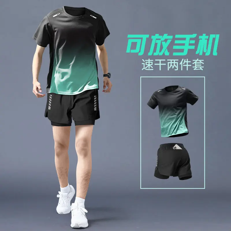 Running Gear Usa - Conjunto de corrida profissional masculino -