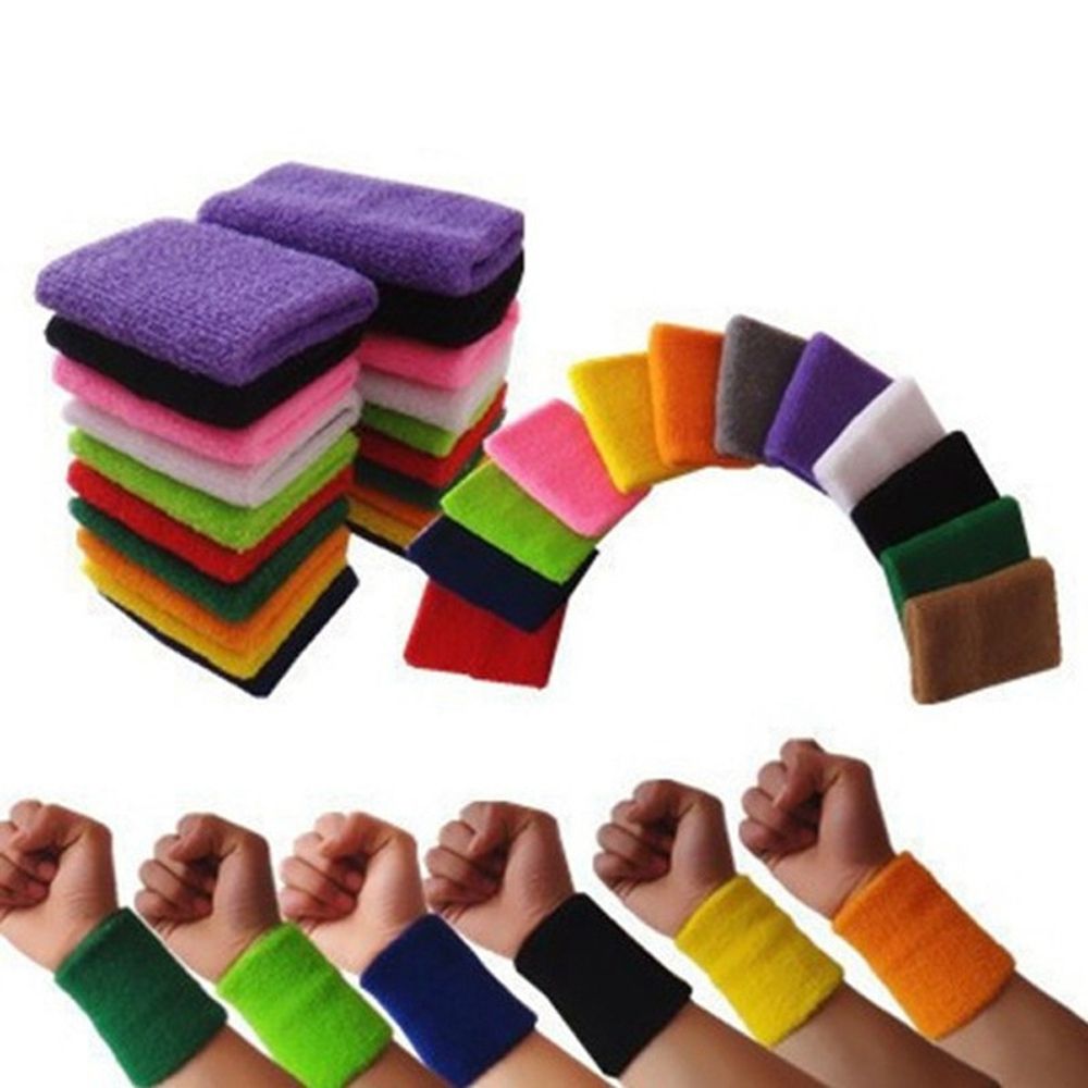 Sweat Band Wrist - 1/2 pçs unissex pulseiras esporte sweatband