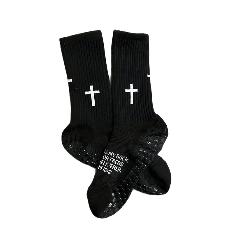 Running Gear Logos - Meias Esportivas Antiderrapantes com Logo Cross