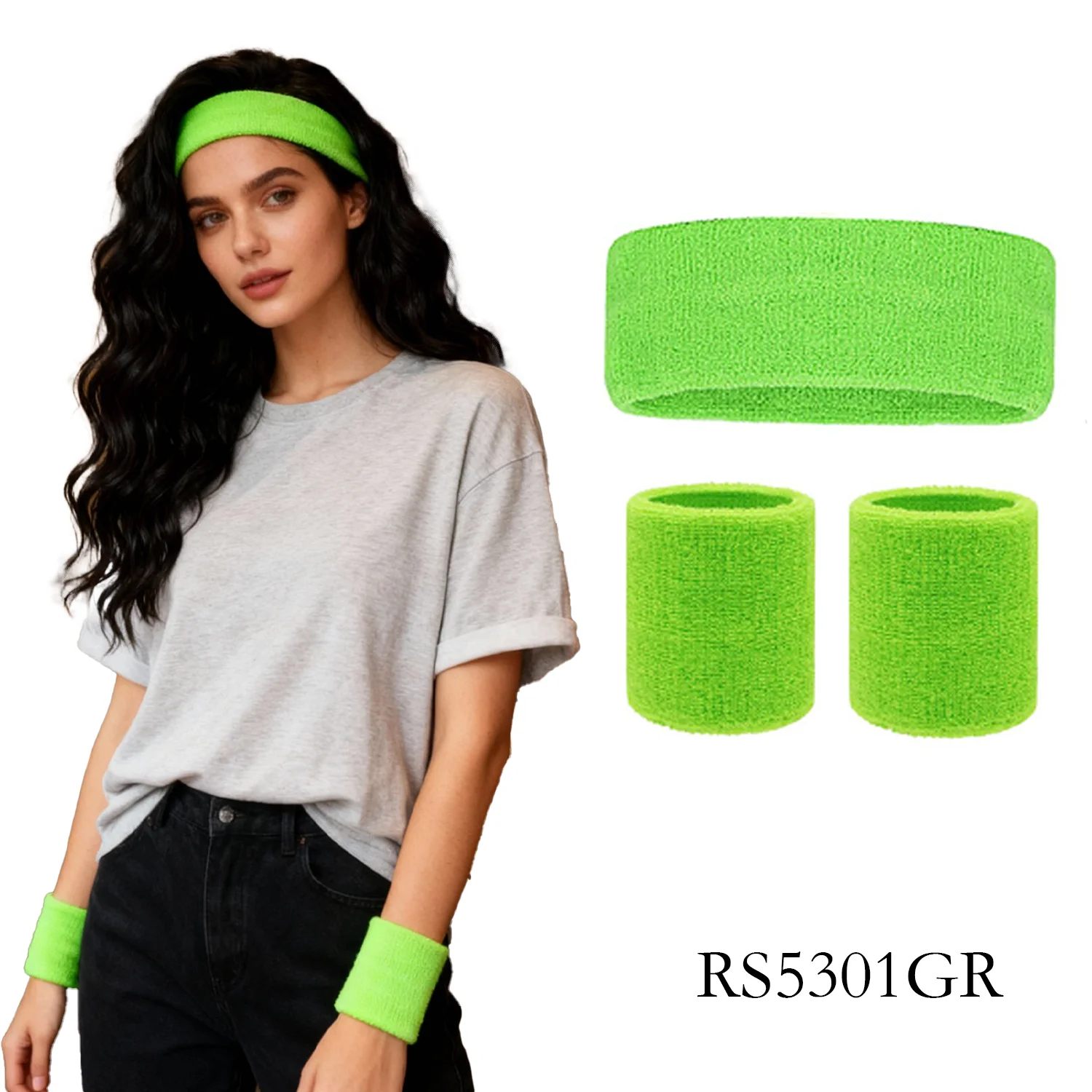 Sweat Band Wrist - Faixas de Pulso de Terry Multicoloridas