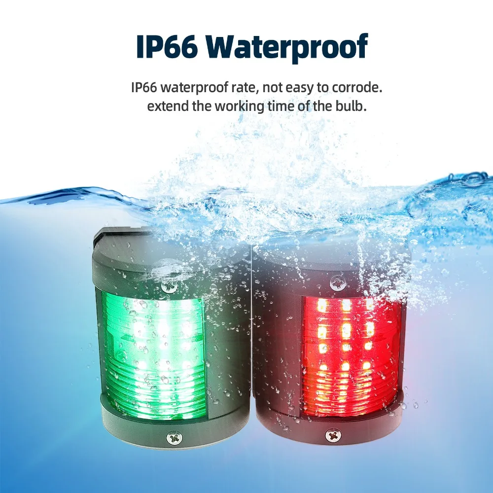 1/2 pçs led luz de sinal naveg - Running Gear Boat avaliação e preço