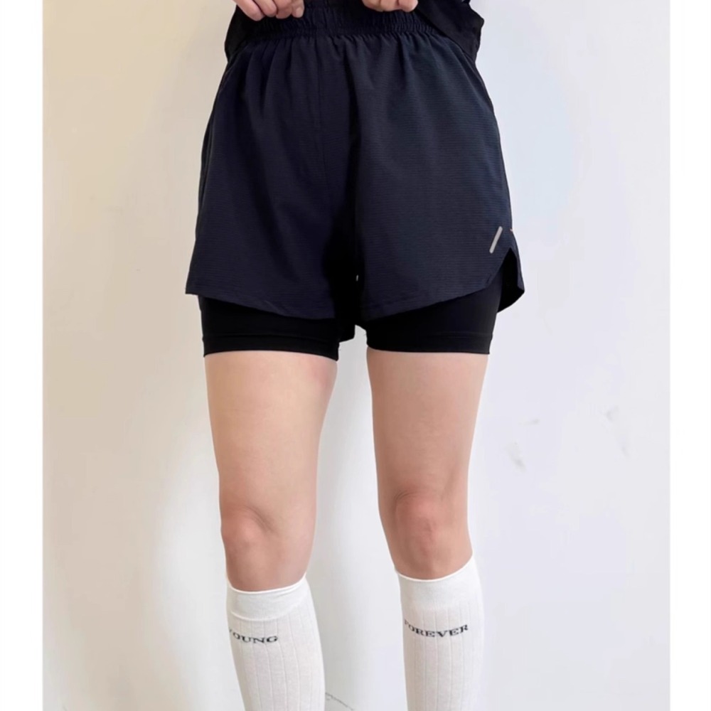 Shorts femininos 2 em 1 para f - Running Gear Junior avaliação e preço
