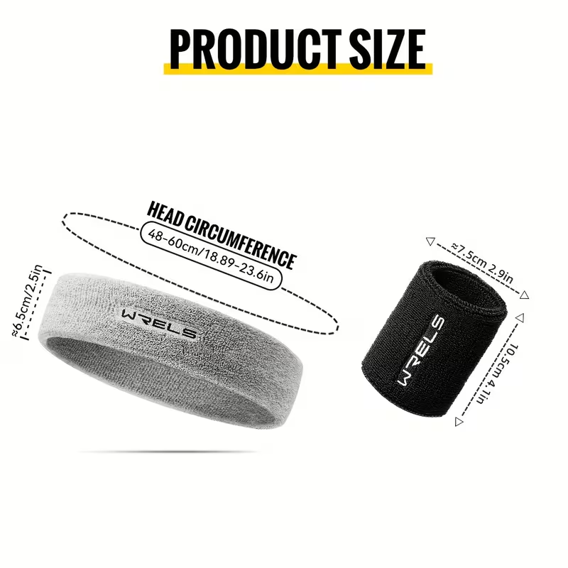 Conjunto de Faixas de Cabeça e - Sweat Band Wrist avaliação e preço